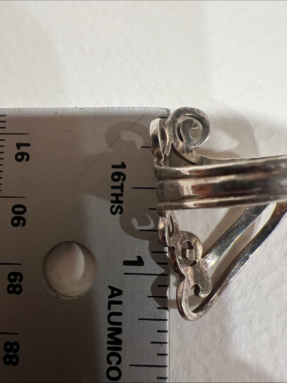 Sterling Silver Swirl Openwork Statement Ring - Picture 3 of 3